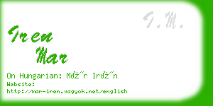 iren mar business card